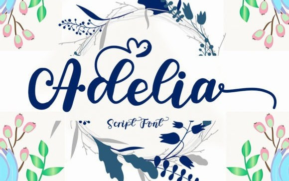 Adelia Calligraphy Font