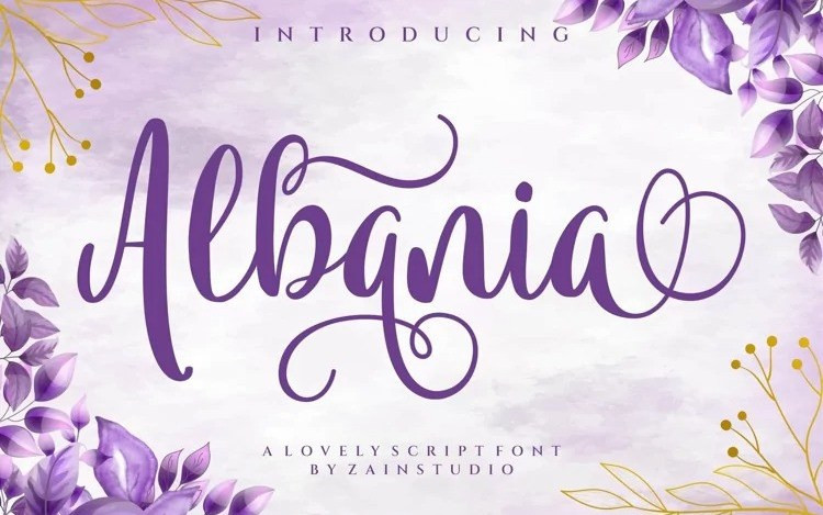 Albania Calligraphy Font