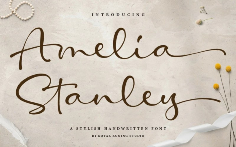 Amelia Stanley Script Font