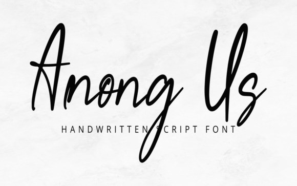 Among Us Handwritten Typeface