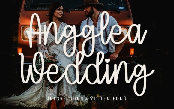 Angglea Wedding Script Font