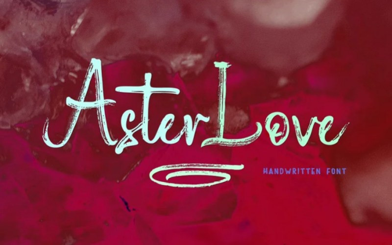 Aster Love Brush Font