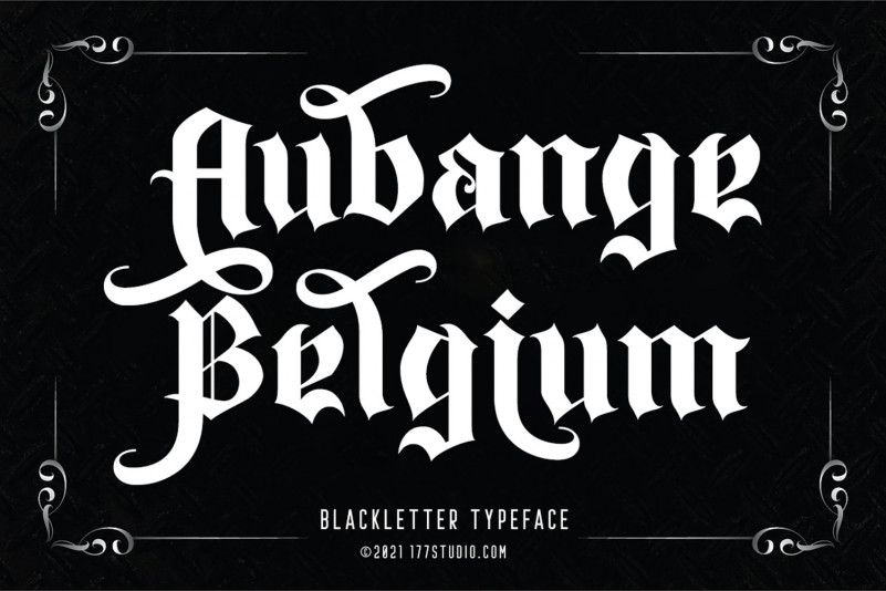 Aubange Belgium Blackletter Font