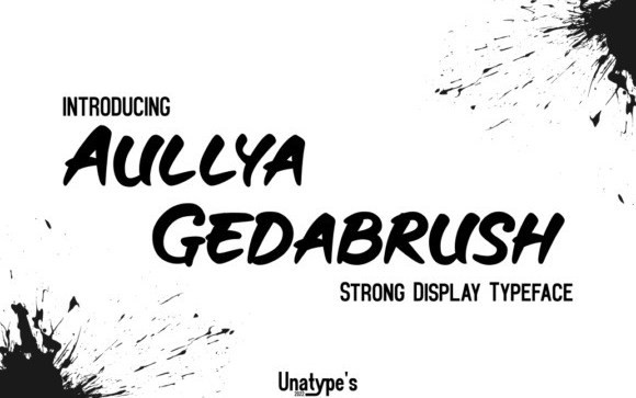 Aullya Gedabrush Font