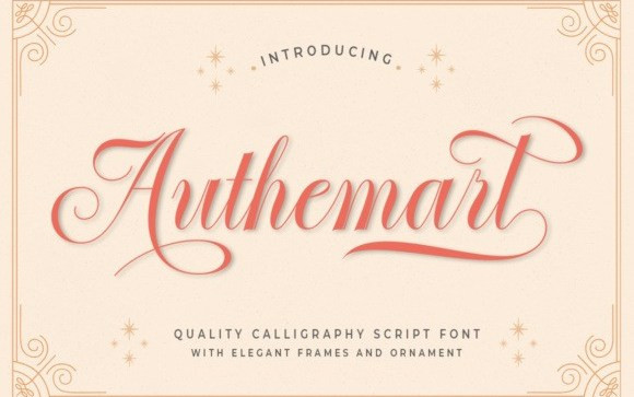 Authemart Calligraphy Font