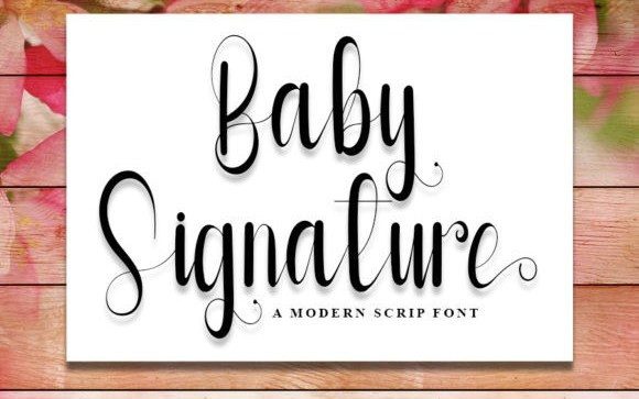 Baby Signature Script Font