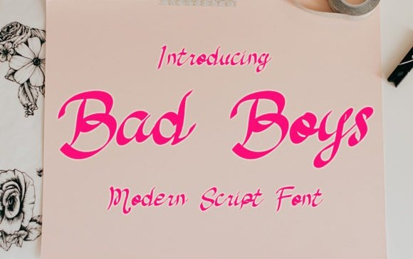 Bad Boys Script Font