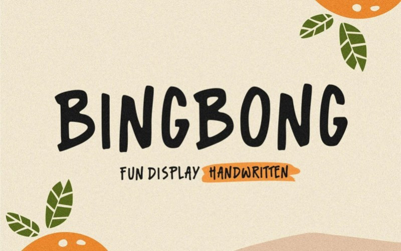 Bingbong Display Font