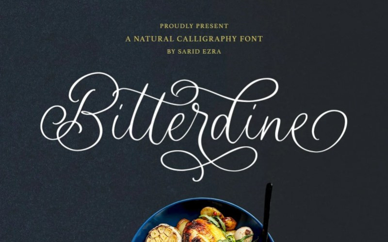 Bitterdine Calligraphy Font