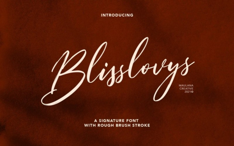 Blisslovys Calligraphy Font