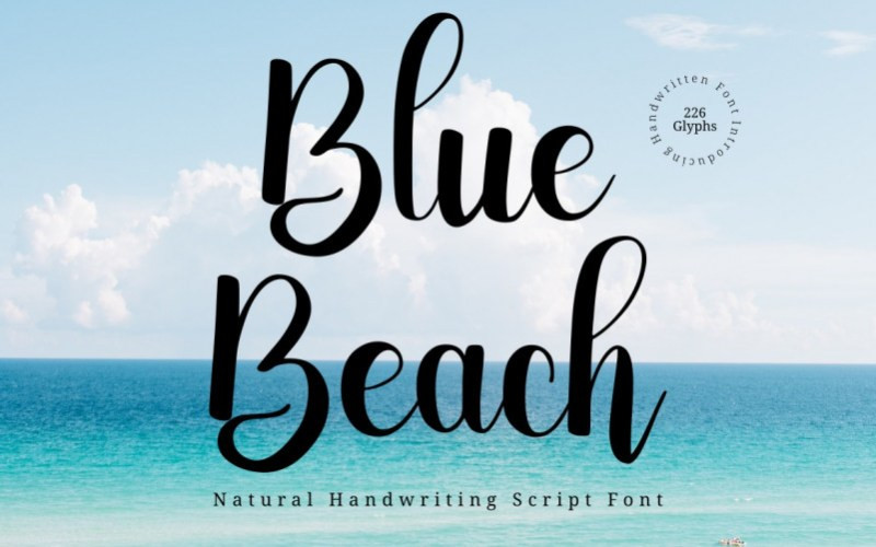 Blue Beach Script Font - Demofont.com