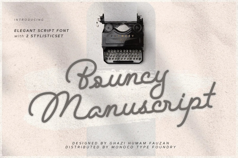 Bouncy Manuscript Handwritten Font