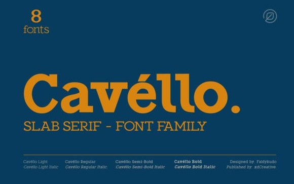 Cavello Slab Serif Font