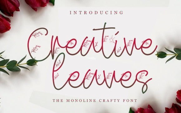 Creative Leaves Handwritten Font