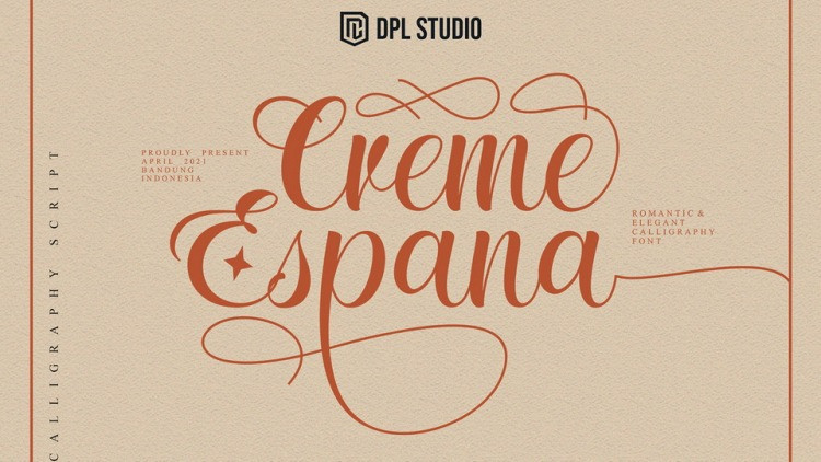 Creme Espana Calligraphy Font