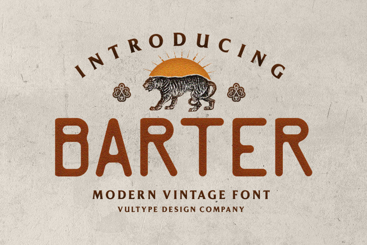 Barter Display Font