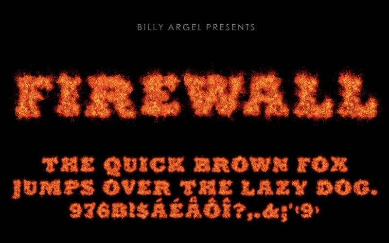 FIREWALL Display Font