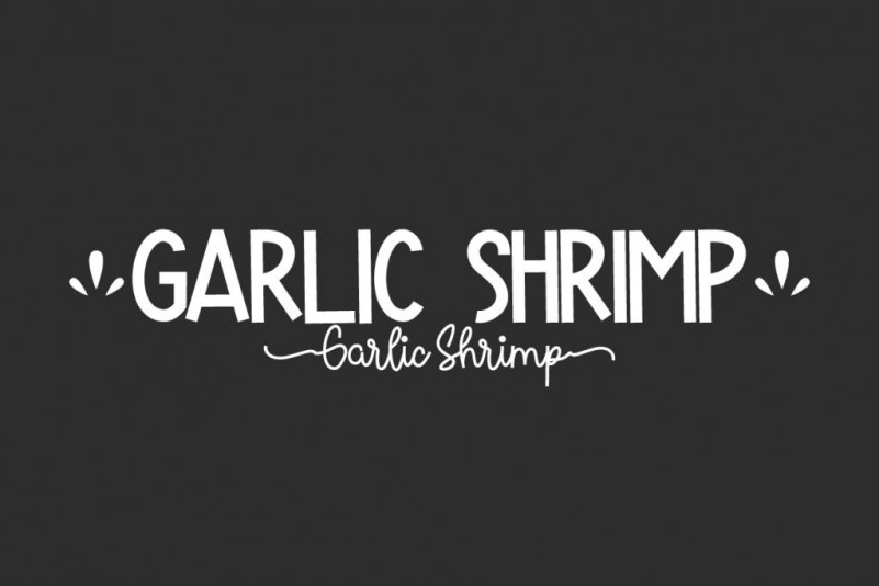 Garlic Shrimp Font Duo