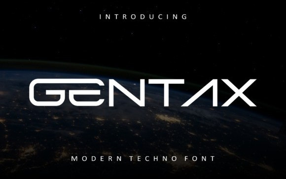 Gentax Techno Display Font