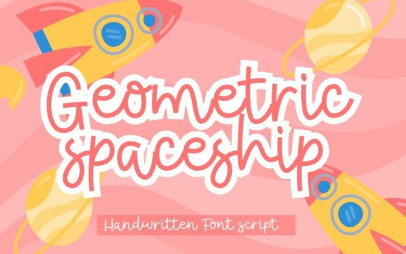 Geometric Spaceship Script Font