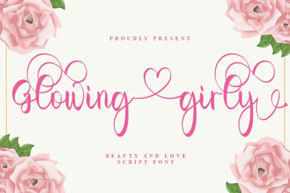 Glowing Girly Calligraphy Font