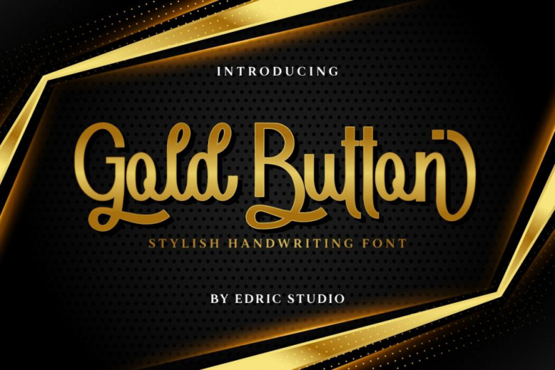 Gold Button Script Font