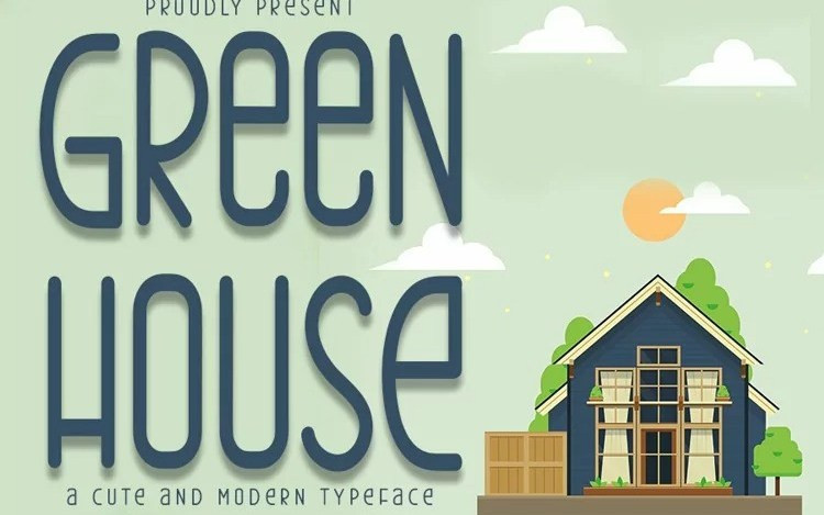 Green House Display Typeface