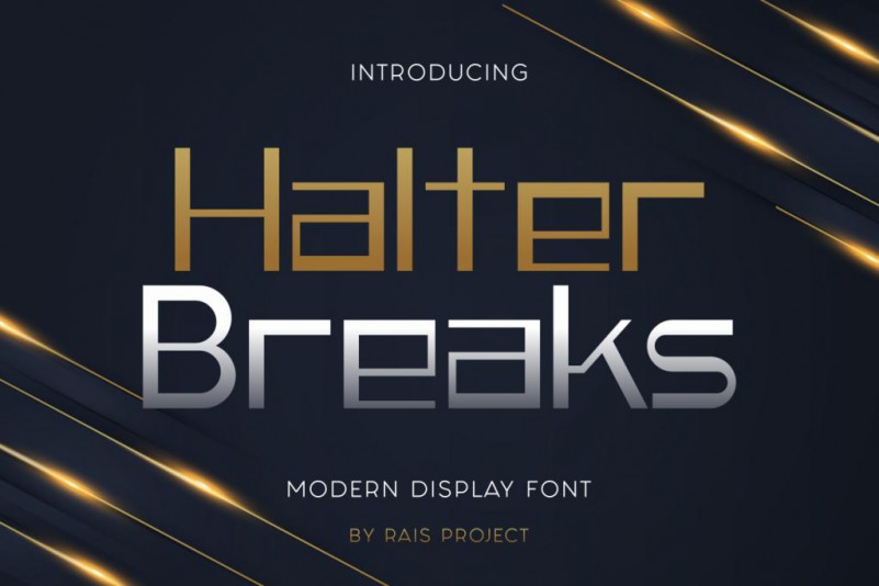 Halter Breaks Display Font