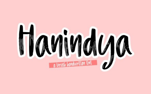 Hanindya Brush Font