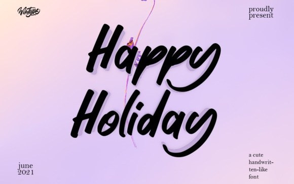 Happy Holiday Handwritten Font