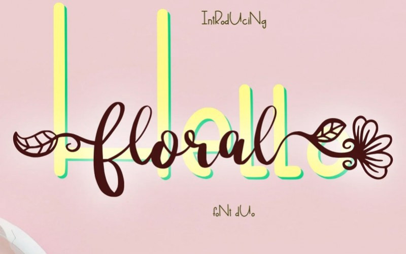 Hello Floral Calligraphy Font