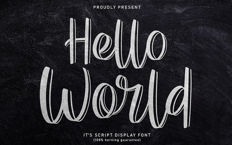 Hello World Script Font