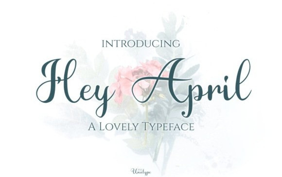 Hey April Script Font