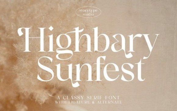 Highbary Sunfest Serif Font