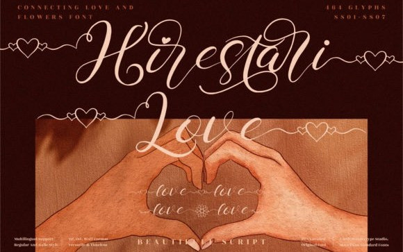 Hirestari Love Calligraphy Font
