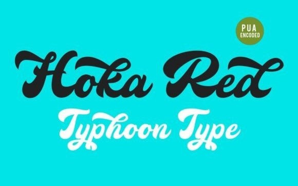 Hoka Red Script Font