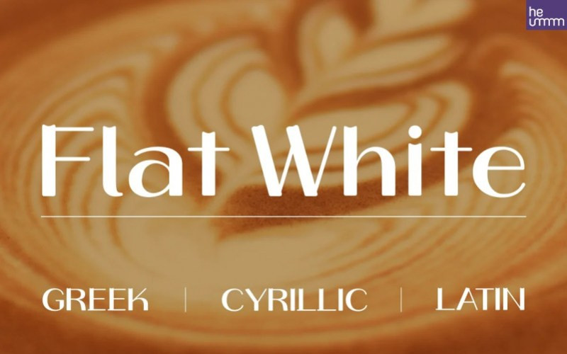 HU Flat White Display Font