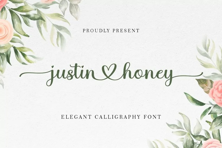 Justin Honey Calligraphy Font