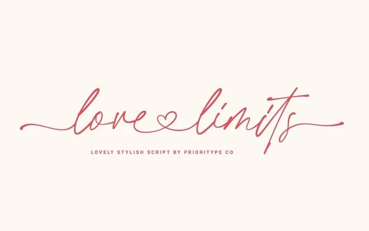 Love Limits Handwritten Font