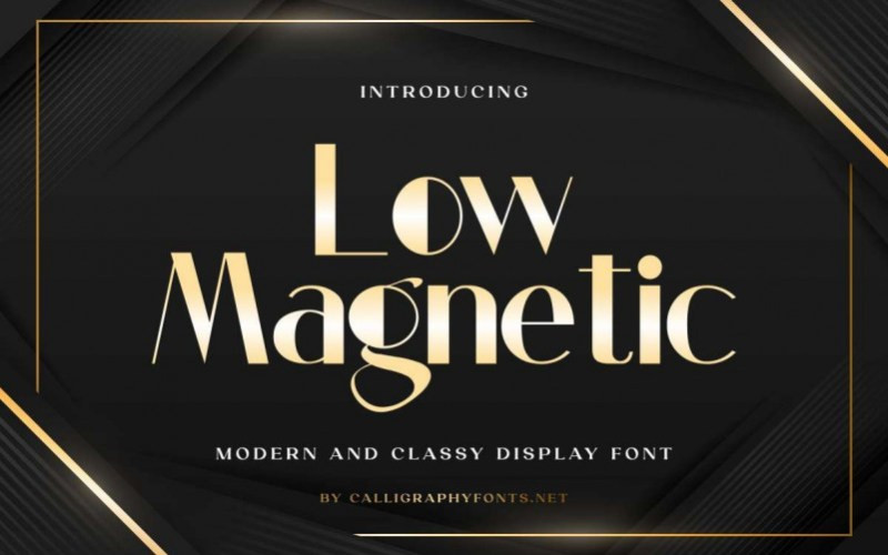 Low Magnetic Sans Serif Font