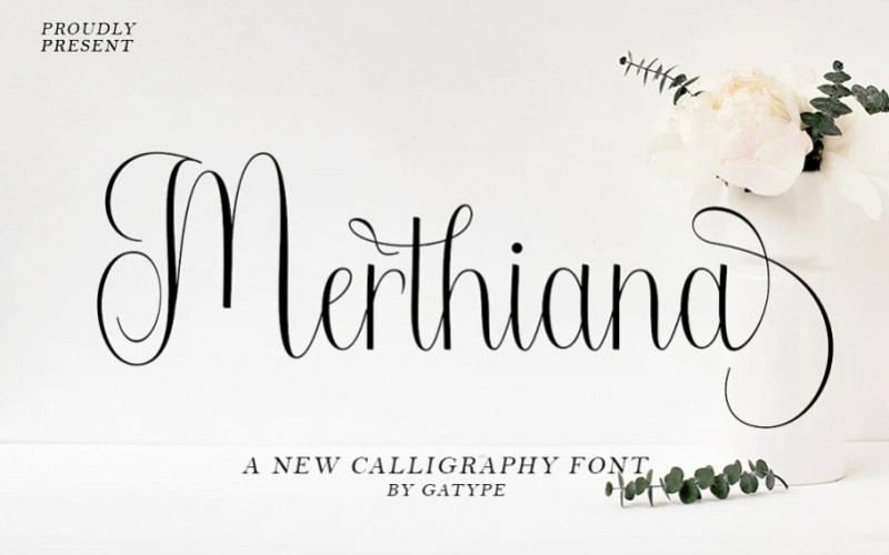 Merthiana Calligraphy Font