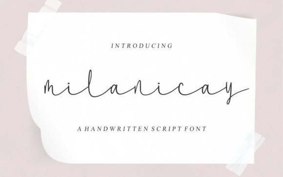 Milanicay Handwritten Font