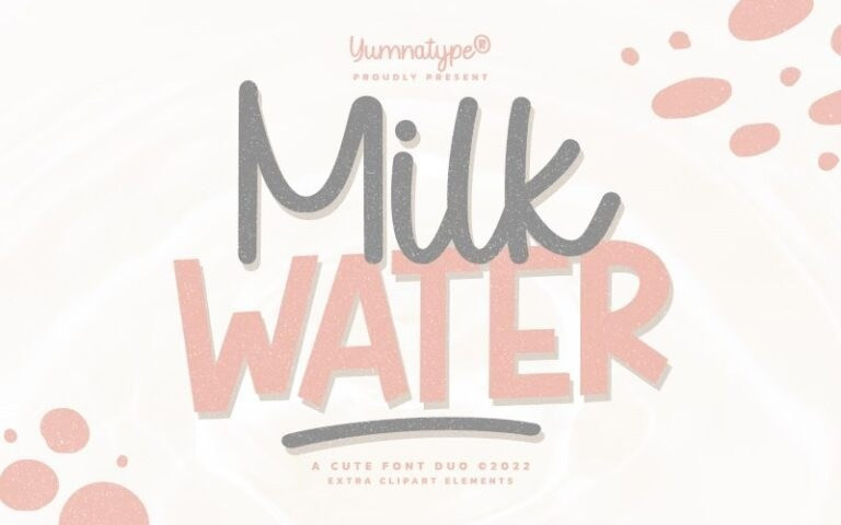 Milk Water Display Font