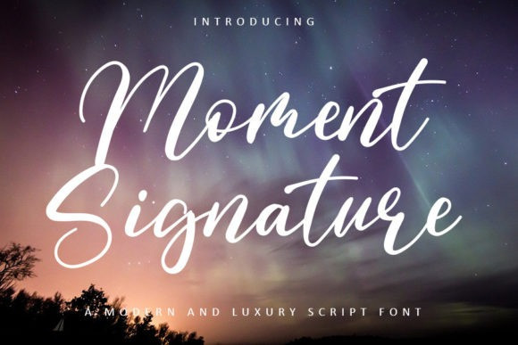 Moment Signature Script Font