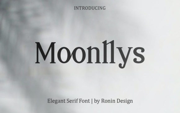 Moonllys Serif Font