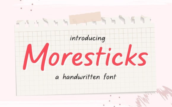 Moresticks Handwritten Font