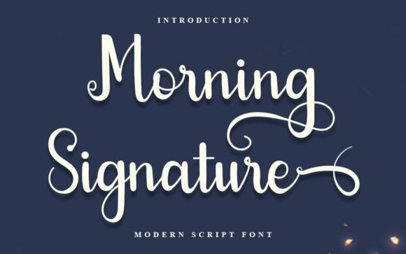 Morning Signature Font