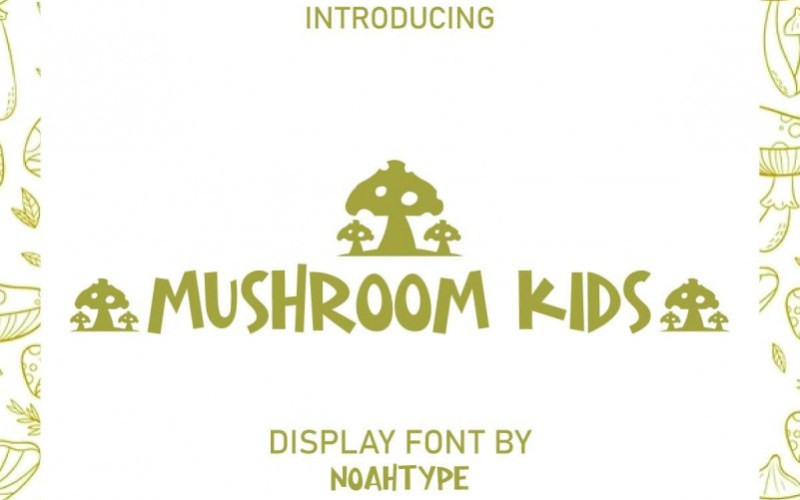 Mushroom Kids Display Font