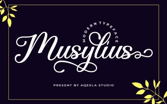 Musylius Calligraphy Font