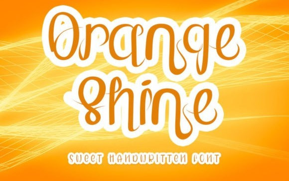 Orange Shine Handwritten Font